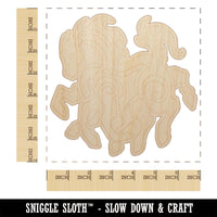 Sleipnir Norse Mythology Eight Legged Horse Unfinished Wood Shape Piece Cutout for DIY Craft Projects