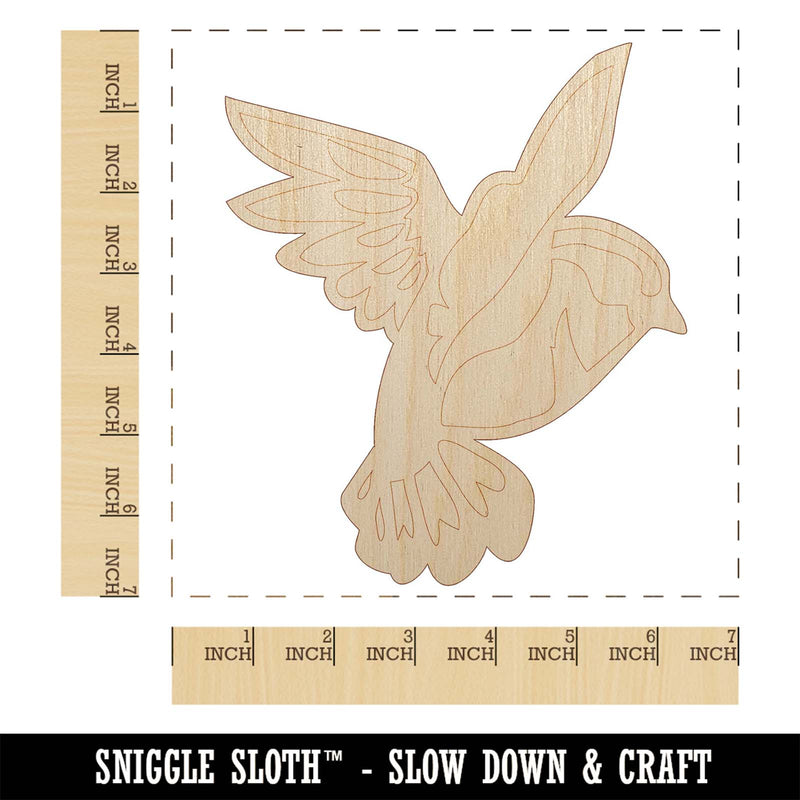 Sparrow Bird in Flight Unfinished Wood Shape Piece Cutout for DIY Craft Projects