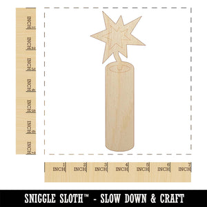 Stick of Dynamite Firecracker Unfinished Wood Shape Piece Cutout for DIY Craft Projects