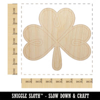 Three Leaf Clover Shamrock Tribal Celtic Knot Unfinished Wood Shape Piece Cutout for DIY Craft Projects