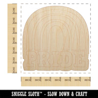 Pride Fun Rainbow LGBTQ Unfinished Wood Shape Piece Cutout for DIY Craft Projects