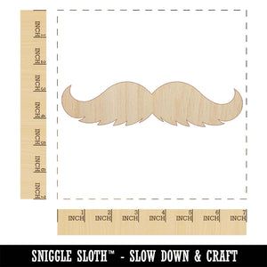 Gunslinger Mustache Moustache Silhouette Unfinished Wood Shape Piece Cutout for DIY Craft Projects