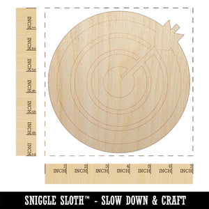 Archery Target Bullseye with Arrow Unfinished Wood Shape Piece Cutout for DIY Craft Projects