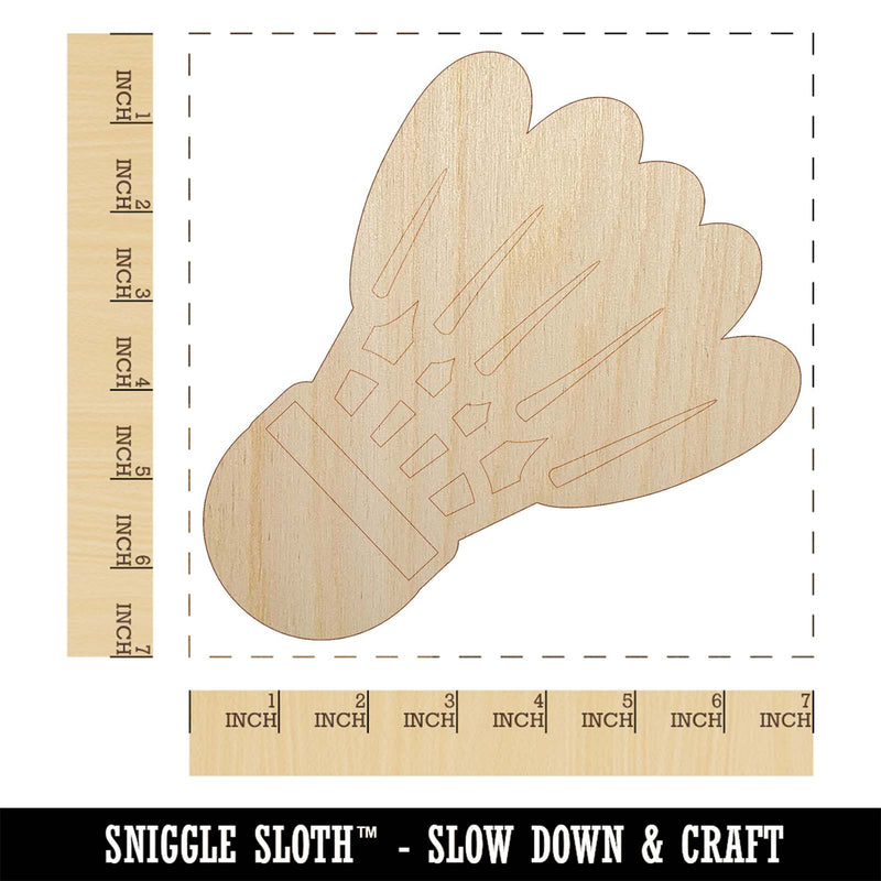 Badminton Shuttlecock Birdy Unfinished Wood Shape Piece Cutout for DIY Craft Projects