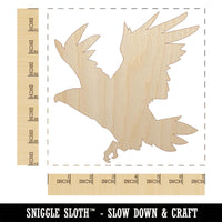 Patriotic American Bald Eagle Flying Unfinished Wood Shape Piece Cutout for DIY Craft Projects