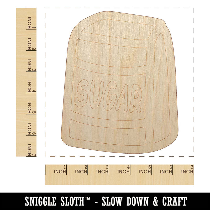 Bag of Sugar Baker Baking Unfinished Wood Shape Piece Cutout for DIY Craft Projects