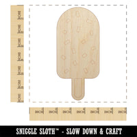 Ice Cream Bar Frozen Treat Popsicle with Sprinkles Nuts Unfinished Wood Shape Piece Cutout for DIY Craft Projects