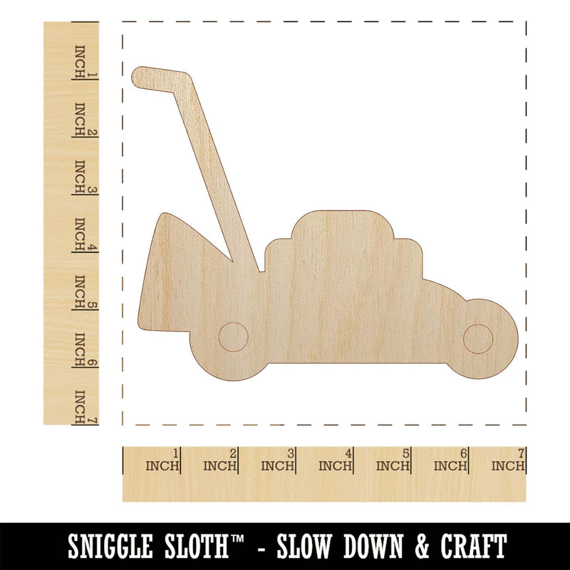 Lawn Mower Unfinished Wood Shape Piece Cutout for DIY Craft Projects