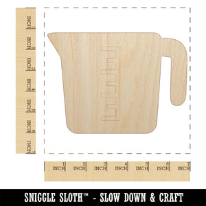 Measuring Cup Baking Cooking Unfinished Wood Shape Piece Cutout for DIY Craft Projects