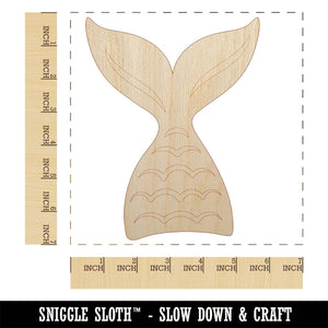 Mermaid Tail Unfinished Wood Shape Piece Cutout for DIY Craft Projects