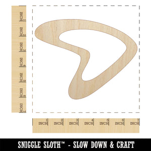 Retro Boomerang Unfinished Wood Shape Piece Cutout for DIY Craft Projects