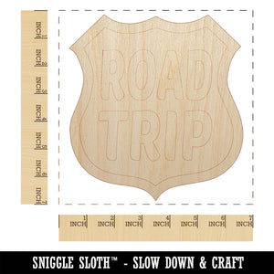 Road Trip Route Sign Travel Unfinished Wood Shape Piece Cutout for DIY Craft Projects