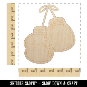 Boxing Gloves Hanging Unfinished Wood Shape Piece Cutout for DIY Craft Projects