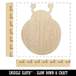 Cartoony Ladybug Unfinished Wood Shape Piece Cutout for DIY Craft Projects