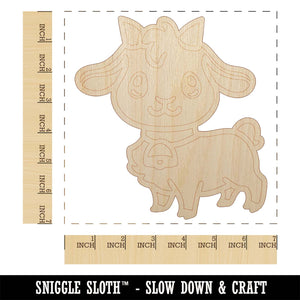 Darling Goat Farm Animal Unfinished Wood Shape Piece Cutout for DIY Craft Projects