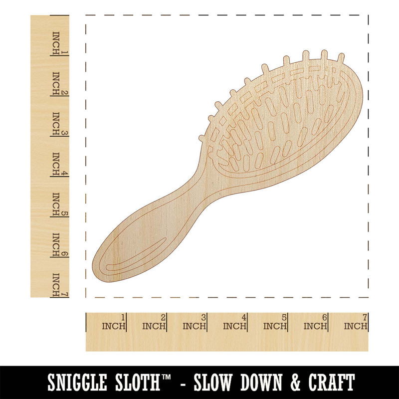 Hair Brush Unfinished Wood Shape Piece Cutout for DIY Craft Projects