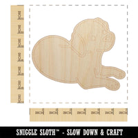 Labrador Retriever Laying Down Dog Unfinished Wood Shape Piece Cutout for DIY Craft Projects