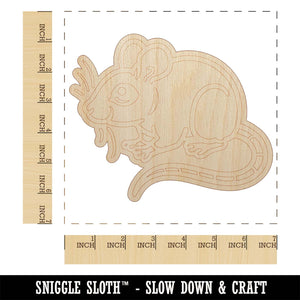 Mouse Rodent Unfinished Wood Shape Piece Cutout for DIY Craft Projects