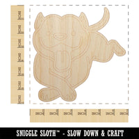 Pit Bull Happy Laying Down Dog Unfinished Wood Shape Piece Cutout for DIY Craft Projects