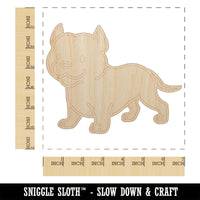 Pit Bull Standing Dog Unfinished Wood Shape Piece Cutout for DIY Craft Projects