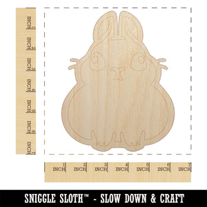 Pygmy Rabbit Bunny Cute Unfinished Wood Shape Piece Cutout for DIY Craft Projects