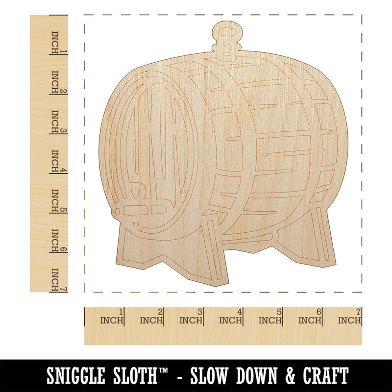 Serving Wine Wood Barrel Cask Unfinished Wood Shape Piece Cutout for DIY Craft Projects