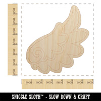 Adorable Angelic Feathered Right Wing Unfinished Wood Shape Piece Cutout for DIY Craft Projects