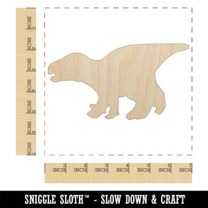 Alert Iguanodon Jurassic Dinosaur Unfinished Wood Shape Piece Cutout for DIY Craft Projects