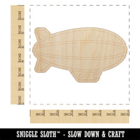 Blimp Dirigible Zeppelin Airship Silhouette Unfinished Wood Shape Piece Cutout for DIY Craft Projects