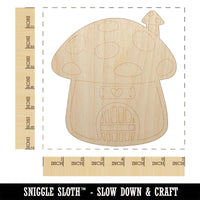 Cute Mushroom Gnome Home Unfinished Wood Shape Piece Cutout for DIY Craft Projects