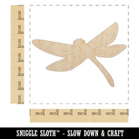 Flying Dragonfly with Spotted Wings Insect Darter Unfinished Wood Shape Piece Cutout for DIY Craft Projects