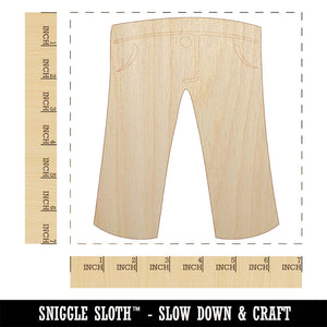 Pants Jeans Trousers Clothes Laundry Unfinished Wood Shape Piece Cutout for DIY Craft Projects