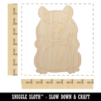 Shocked Scared Cute Hamster Rodent Gasp Unfinished Wood Shape Piece Cutout for DIY Craft Projects