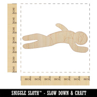 Swimming Swimmer Backstroke Unfinished Wood Shape Piece Cutout for DIY Craft Projects