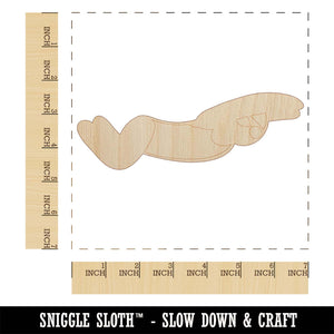 Swimming Swimmer Butterfly Stroke Unfinished Wood Shape Piece Cutout for DIY Craft Projects