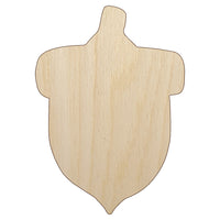 Acorn Solid Unfinished Wood Shape Piece Cutout for DIY Craft Projects