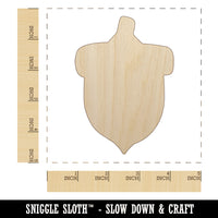 Acorn Solid Unfinished Wood Shape Piece Cutout for DIY Craft Projects