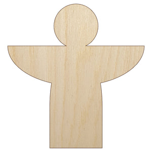 Angel Symbol Unfinished Wood Shape Piece Cutout for DIY Craft Projects