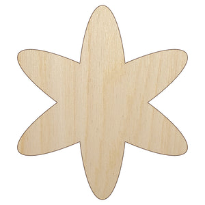 Asterisk Symbol Unfinished Wood Shape Piece Cutout for DIY Craft Projects
