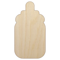 Baby Bottle Solid Unfinished Wood Shape Piece Cutout for DIY Craft Projects