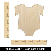 Baby Outfit Unfinished Wood Shape Piece Cutout for DIY Craft Projects