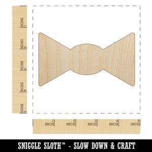 Bow Tie Solid Unfinished Wood Shape Piece Cutout for DIY Craft Projects