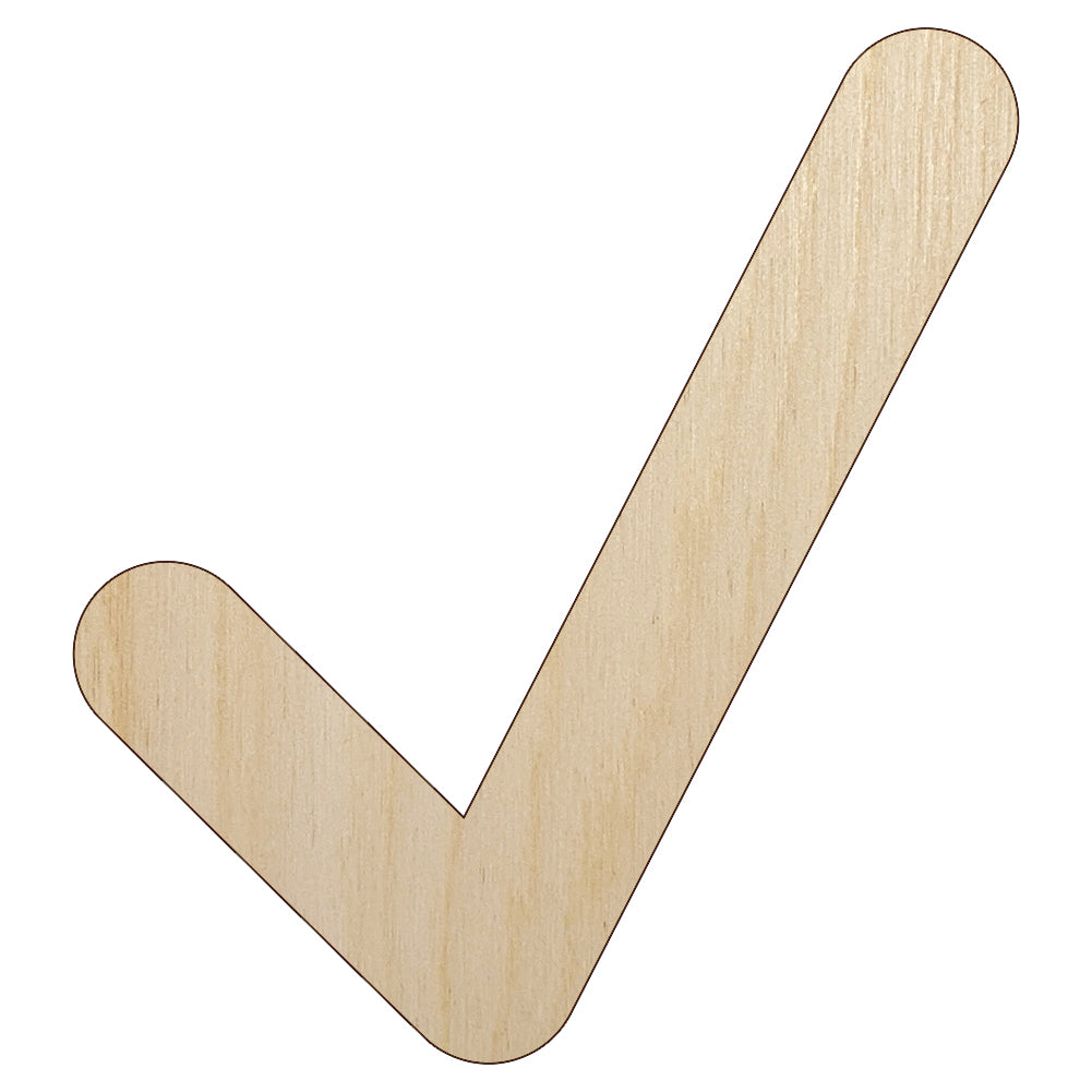 Check Mark Symbol Unfinished Wood Shape Piece Cutout for DIY Craft Projects