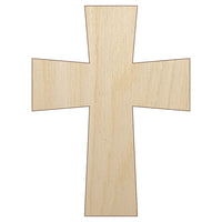 Cross Angled Christian Church Religion Unfinished Wood Shape Piece Cutout for DIY Craft Projects