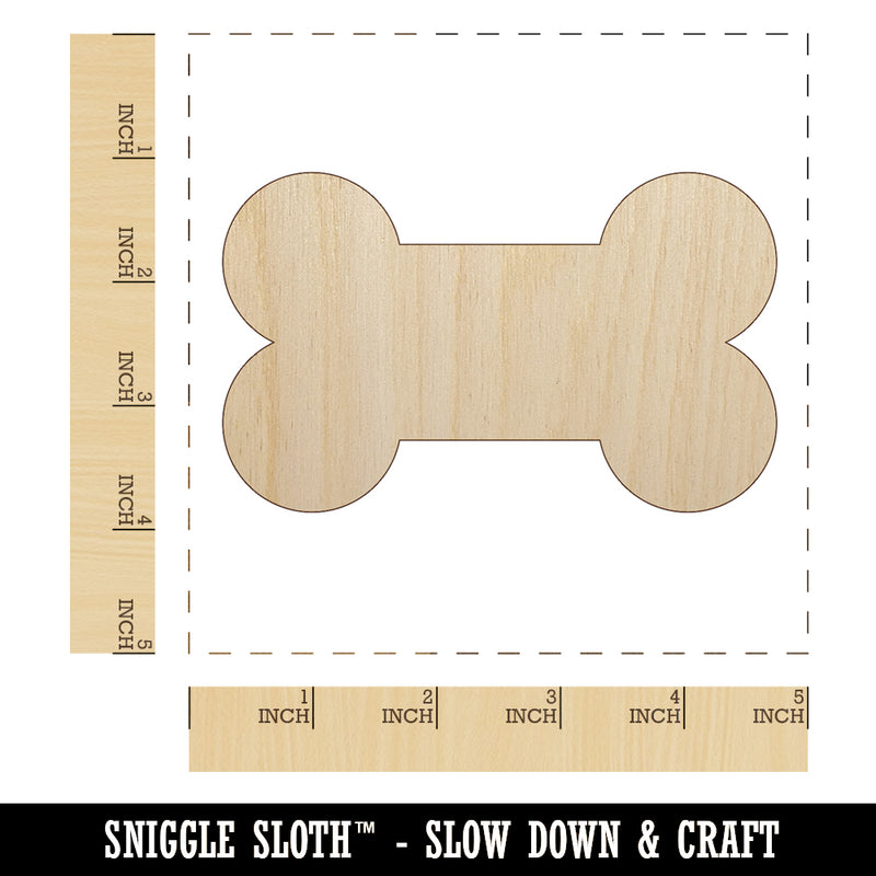 Dog Bone Unfinished Wood Shape Piece Cutout for DIY Craft Projects