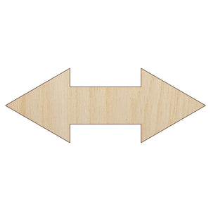 Double Arrow Symbol Unfinished Wood Shape Piece Cutout for DIY Craft Projects