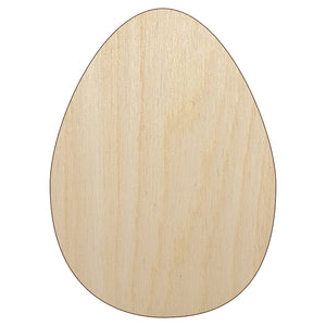 Egg Solid Unfinished Wood Shape Piece Cutout for DIY Craft Projects