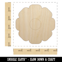 Flower Solid Unfinished Wood Shape Piece Cutout for DIY Craft Projects