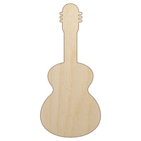 Guitar Solid Unfinished Wood Shape Piece Cutout for DIY Craft Projects
