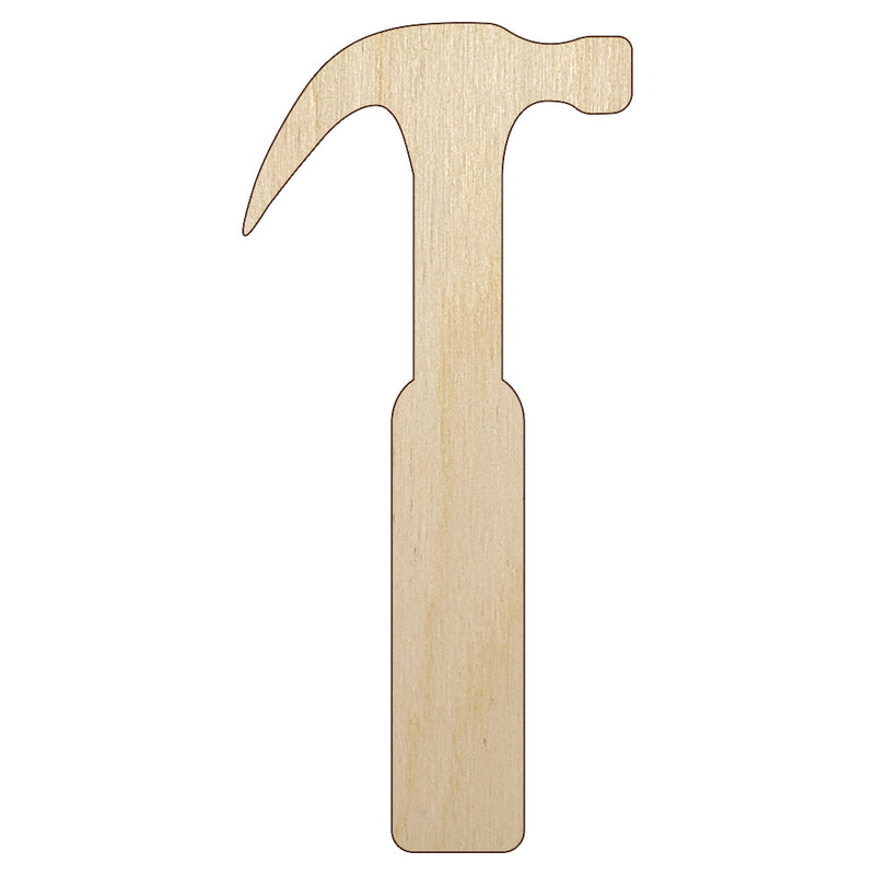Hammer Tool Unfinished Wood Shape Piece Cutout for DIY Craft Projects